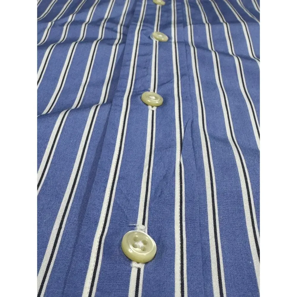 Polo Ralph Lauren Button Down Shirt Size Large -16 1/2 36/37- Blue White Stripe